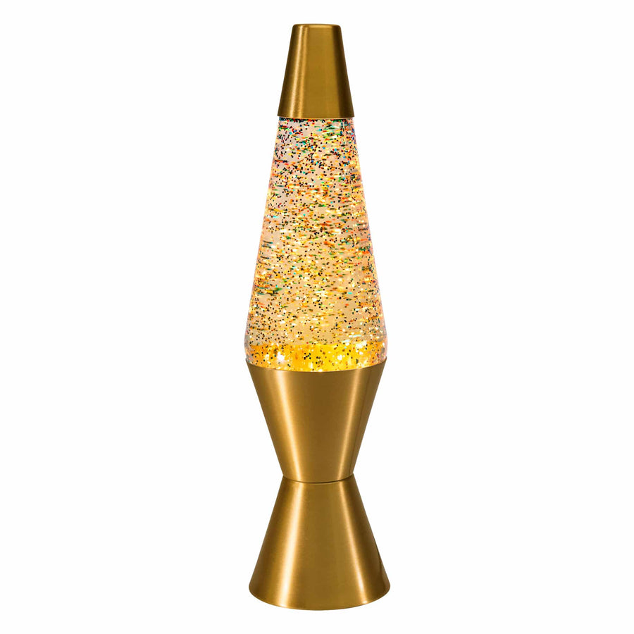 14.5" LAVA LAMP RAINBOW GLITTER - CLEAR/GOLD [NVV8] [NVV88R]