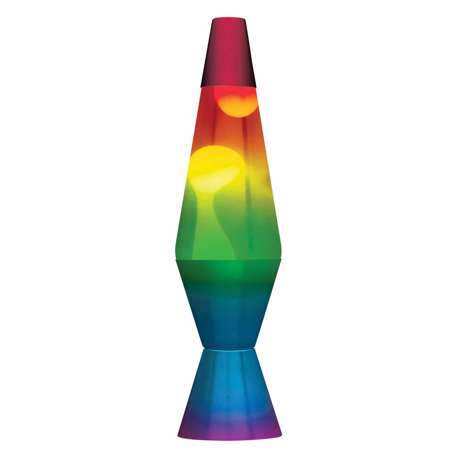 14.5" LAVA LAMP RAINBOW - WHITE/CLEAR/TRICOLOR [ZILB]