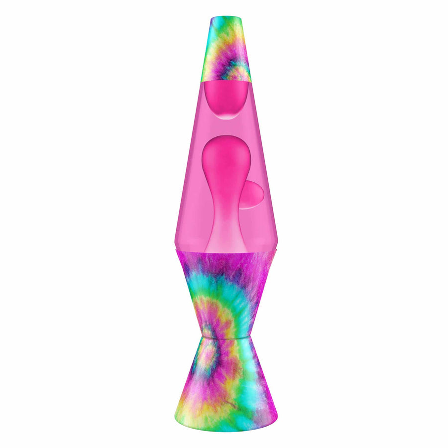 14.5" LAVA LAMP - TIE DYE PINK SPIRAL [E6ZG]