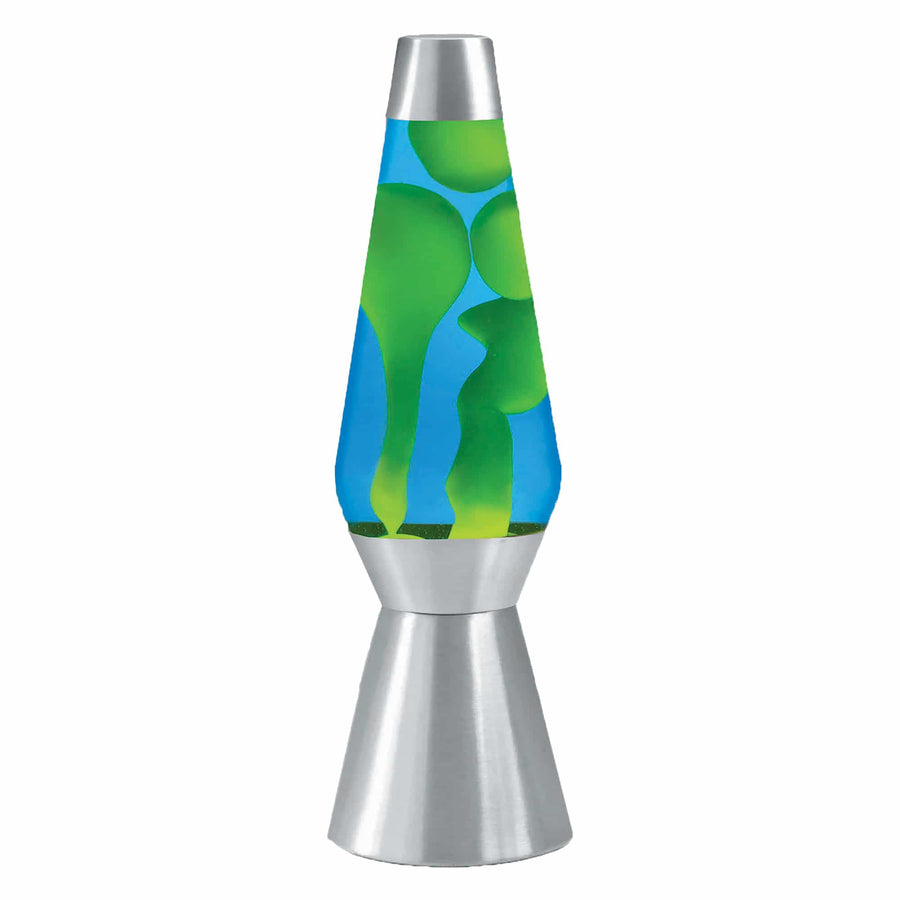 27" LAVA LAMP GRANDE - YELLOW/BLUE/SILVER [KKB6]